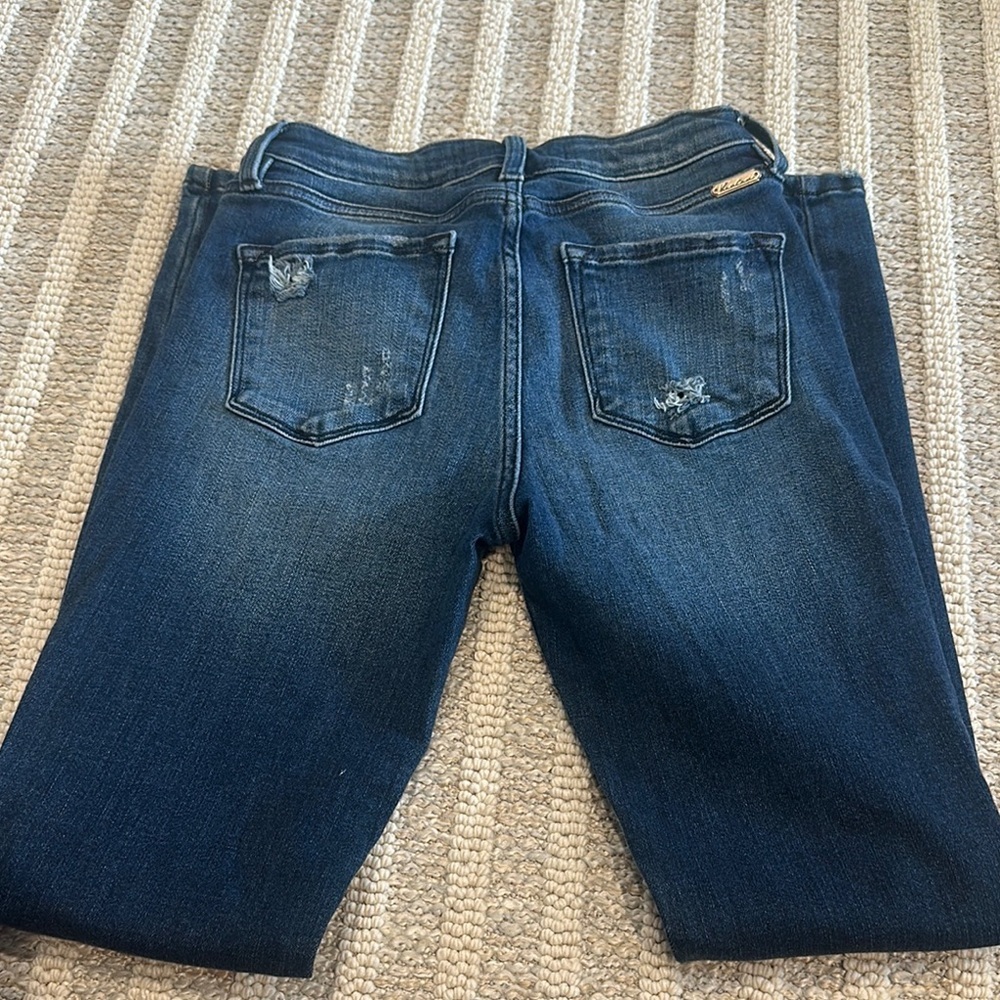 KanCan High Rise Blue Jeans with Subtle Fading